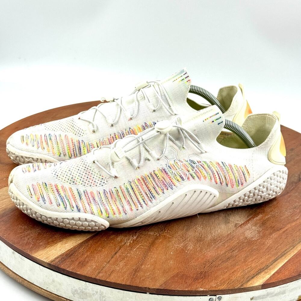 VIVOBAREFOOT Motus Flex Strength White Rainbow Minimalist Shoes MENS US 11 /EU44